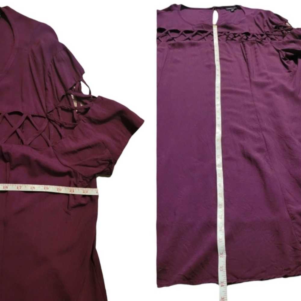 Torrid Purple Lattice Challis Trapeze Dress Sz 2 - image 10