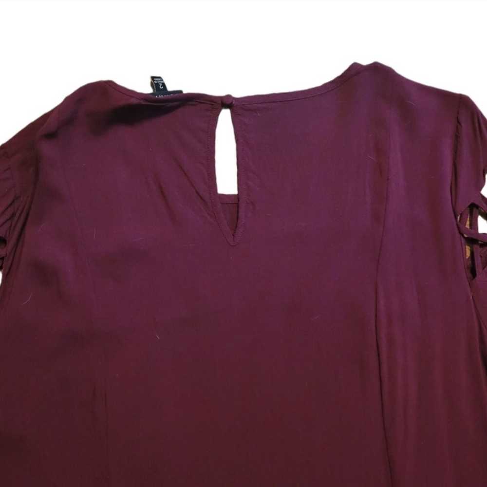 Torrid Purple Lattice Challis Trapeze Dress Sz 2 - image 7