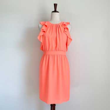 Shoshanna Katrina Sz 2 Neon Ruffle Mini Dress