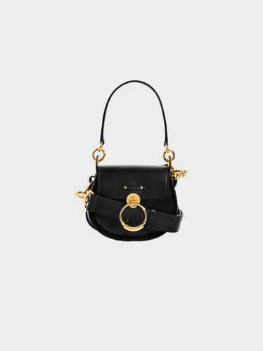 Chloé 2022 Black Calfskin Small Tess Shoulder Bag