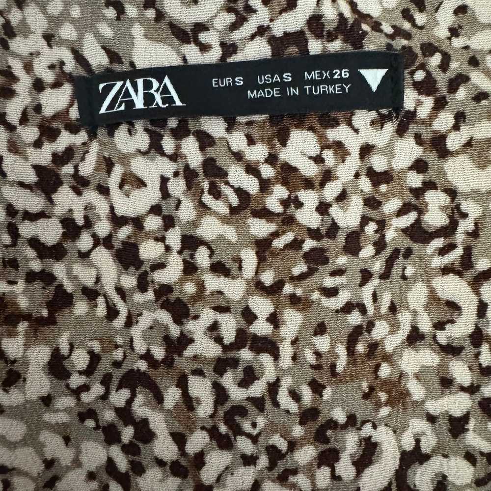 Zara wrap dress animal print size Small - image 3