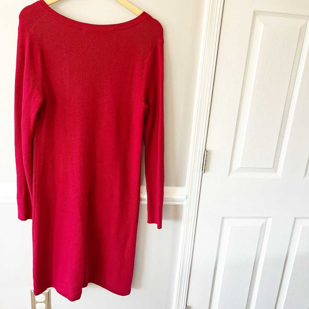 Athleta Nordic Sweater Dress Knit Merino Wool V N… - image 3