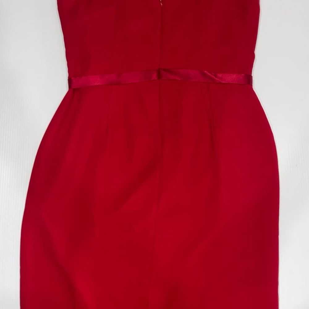London Times Red Sleeveless Bow Dress SIZE 14 - image 6