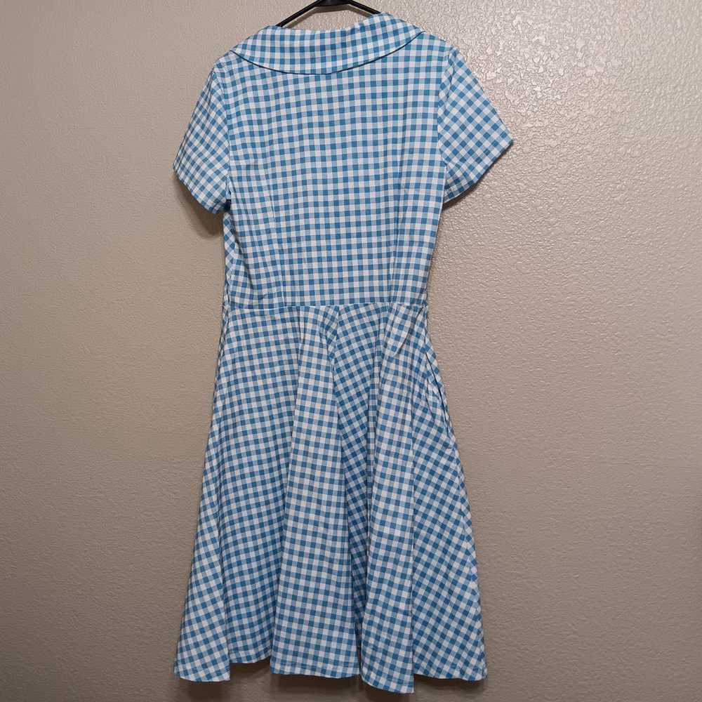 Gown Town Gowntown Blue White Gingham Retro Rocka… - image 3