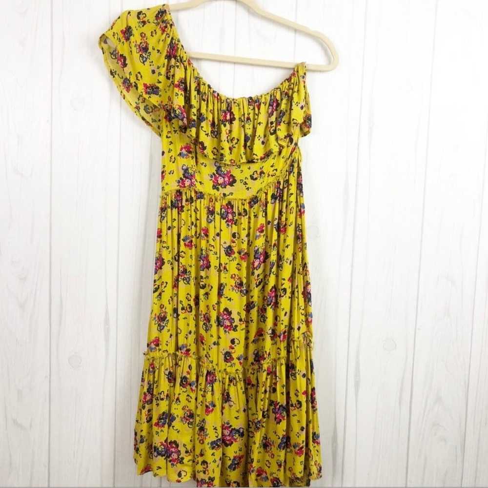 Baniara Yellow Floral Ruffle Mini Dress New - image 3