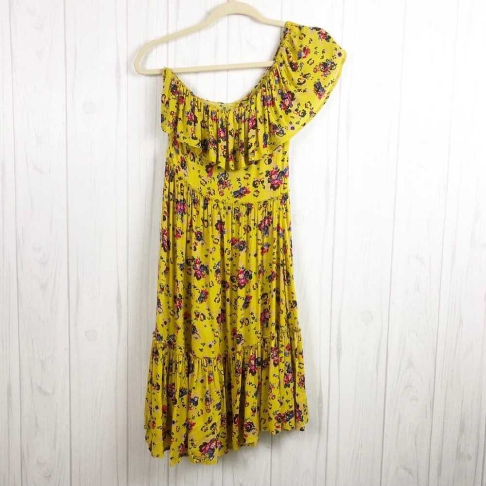 Baniara Yellow Floral Ruffle Mini Dress New - image 5