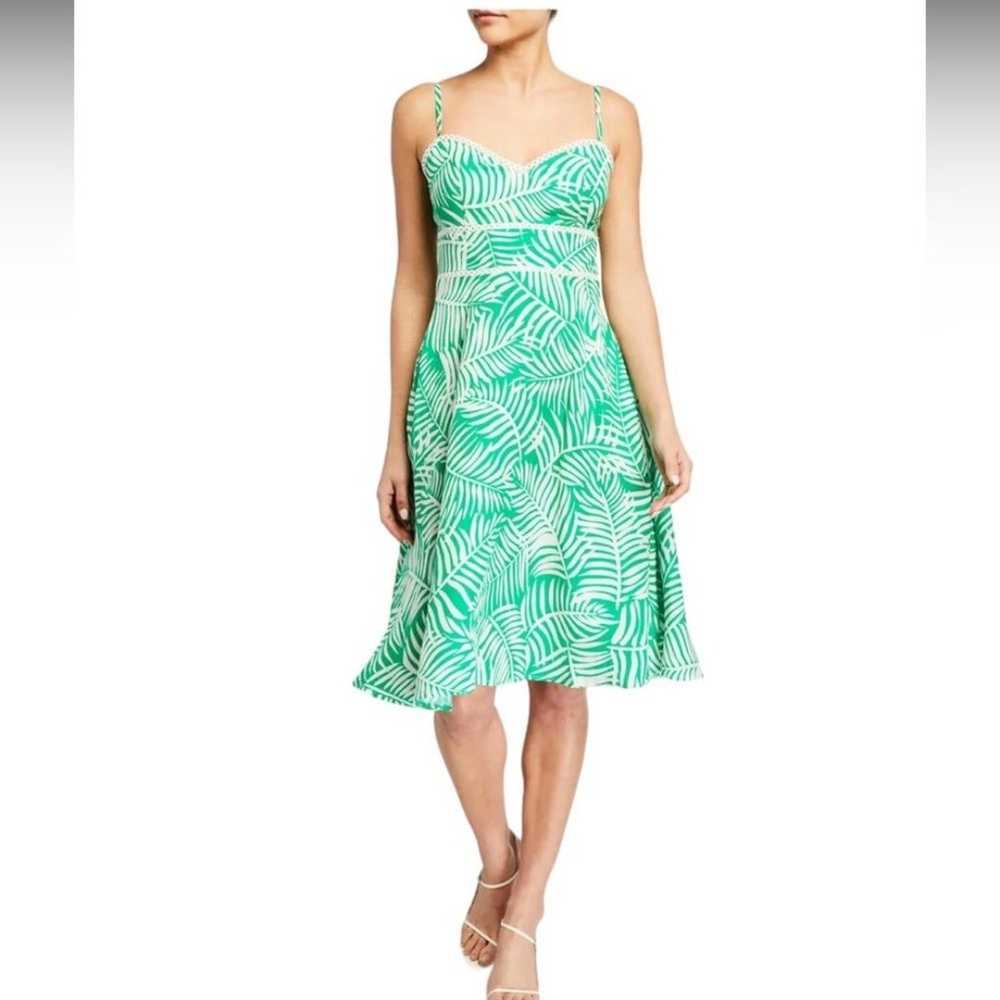 ELIZA J Tropical Linen Summer Fit and Flare Midi … - image 2