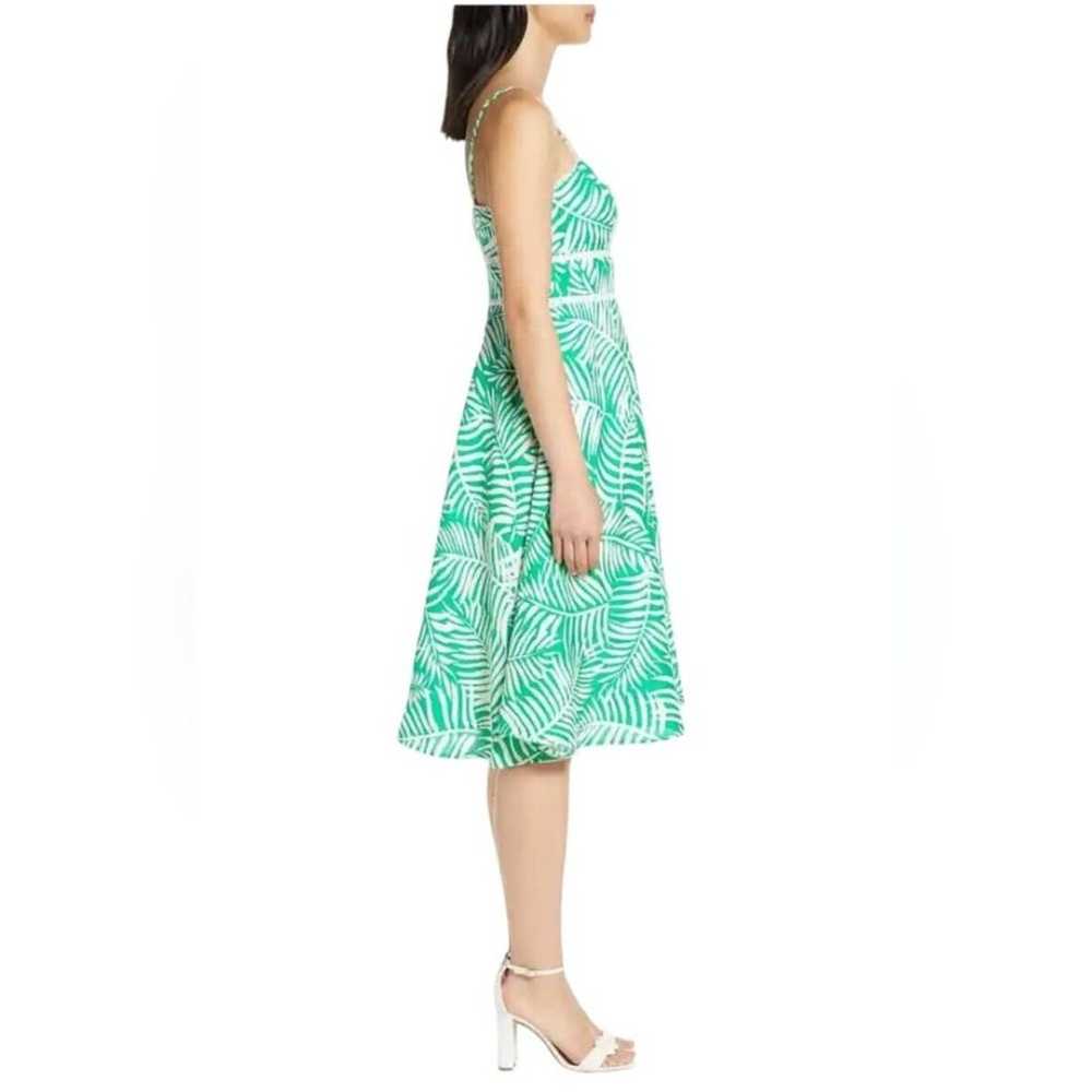 ELIZA J Tropical Linen Summer Fit and Flare Midi … - image 4