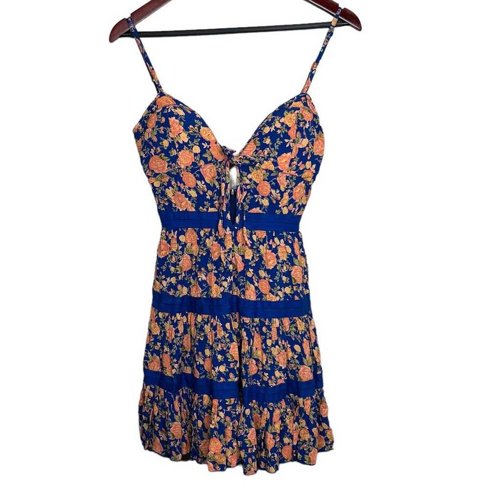 Tularosa Alice Dress in Navy & Peach Floral Size … - image 2