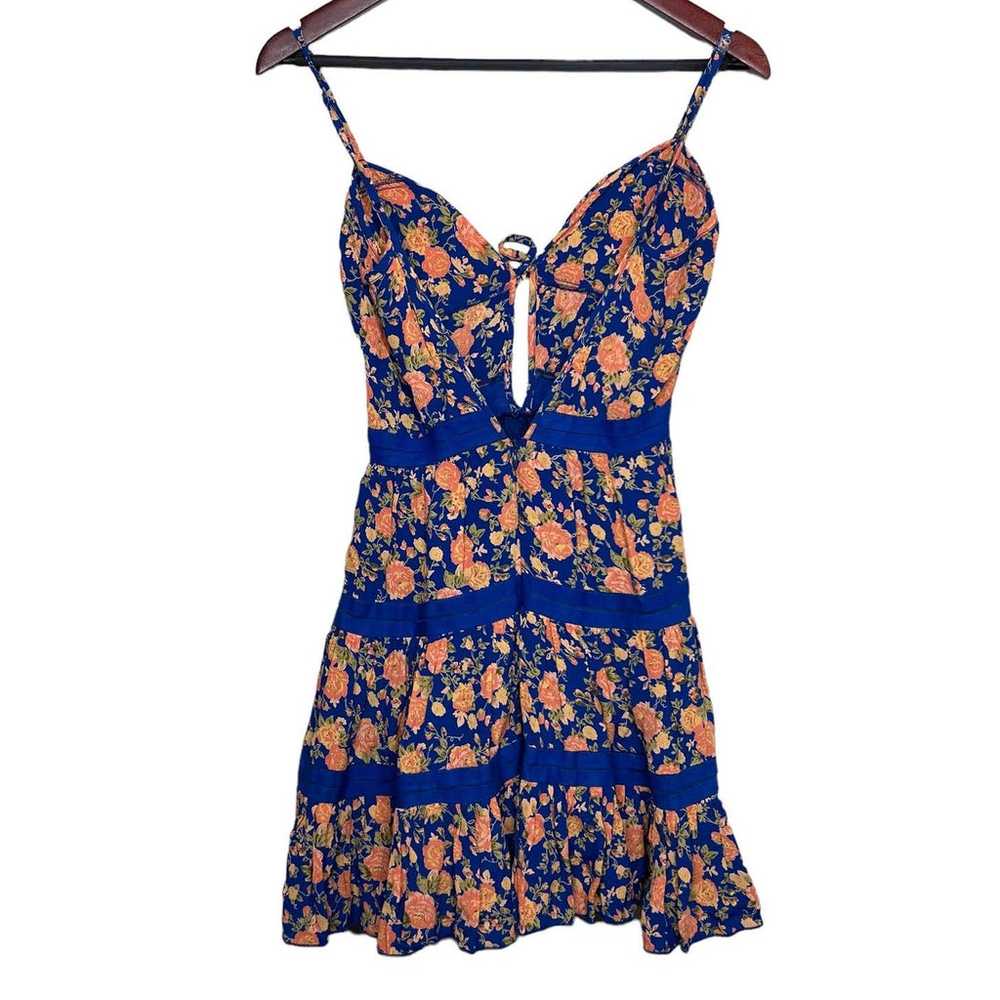 Tularosa Alice Dress in Navy & Peach Floral Size … - image 3