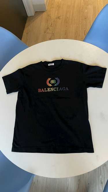Balenciaga Balenciaga Rainbow Logo T-Shirt