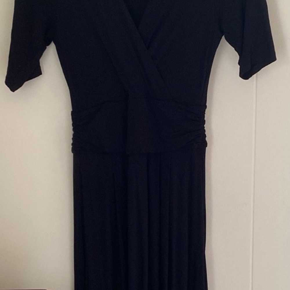 Boden Jersey Black Midi Dress Size 2 - image 7