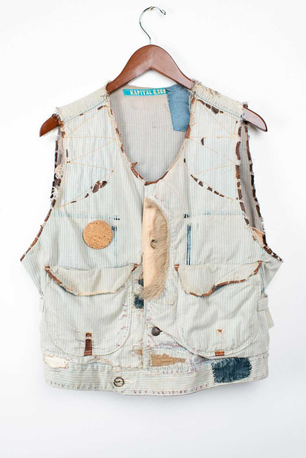 Kapital Folk Patchwork Vest Crazy Details - image 1