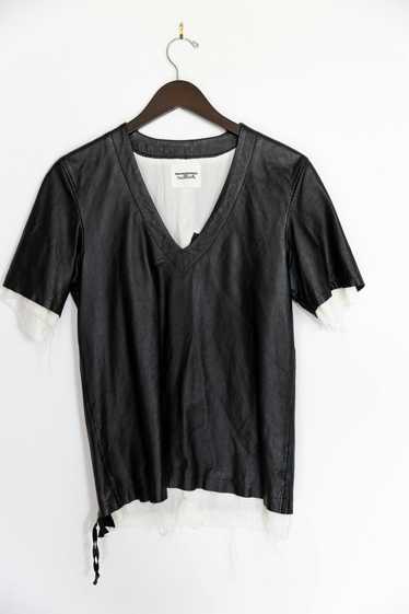 Takahiromiyashita The Soloist. Black leather shirt