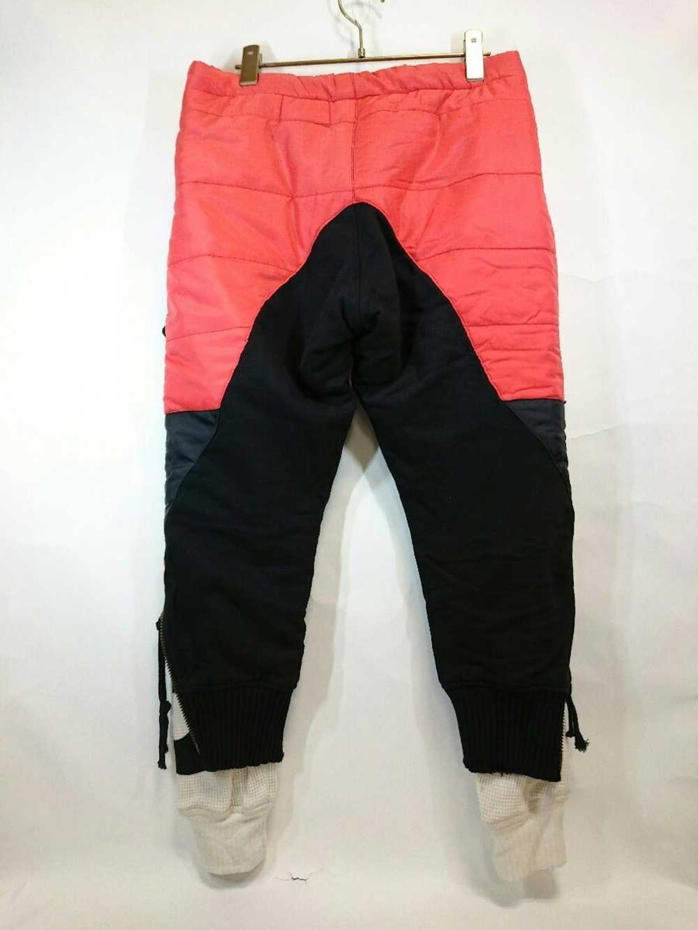 Greg Lauren Red Puffy Zip Pant - image 2