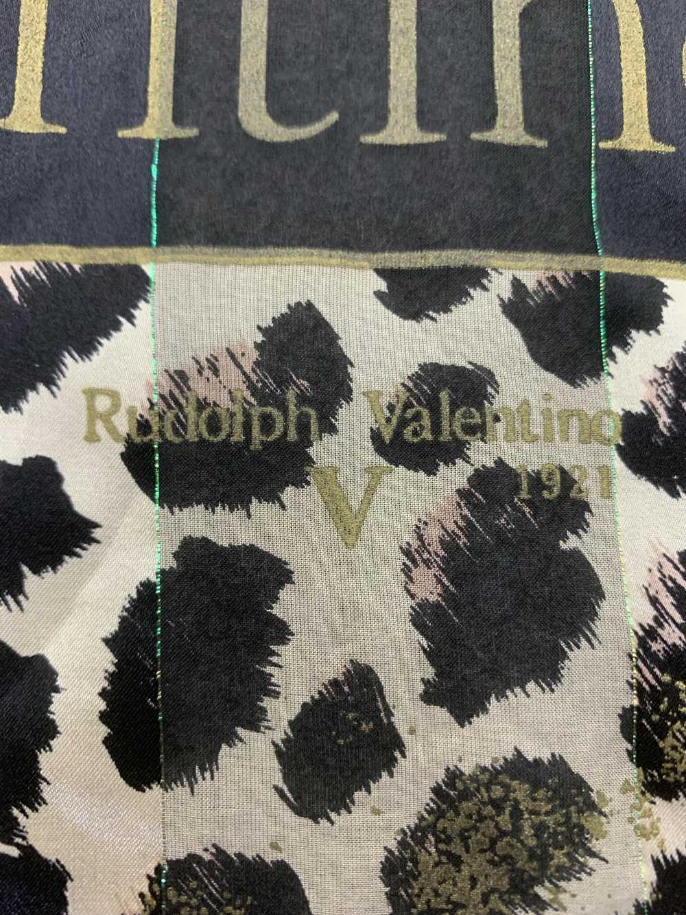 Vintage Rudolph Valentino Silk Scarf Leopard Print - image 5