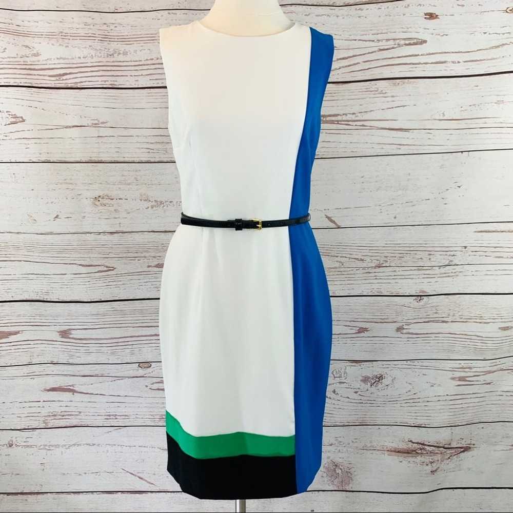 Calvin Klein color block dress with belt - image 1