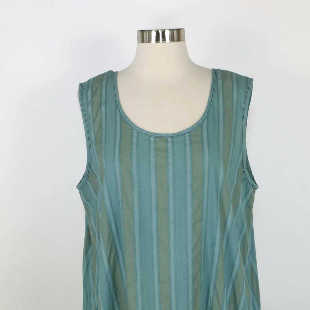 Vintage Cynthia Ashby Maxi Dress M Medium Green S… - image 2