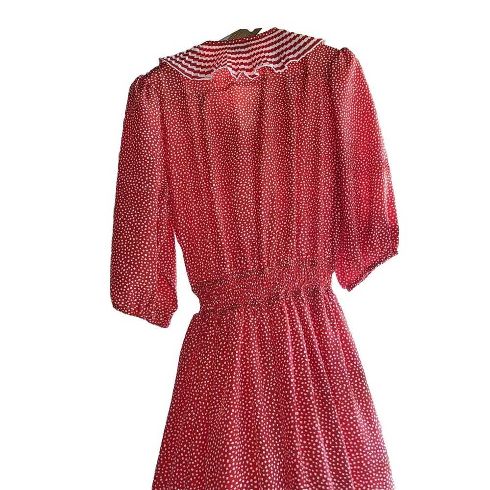 Vintage Assorti For Susan Freis Red/White Dress P… - image 3