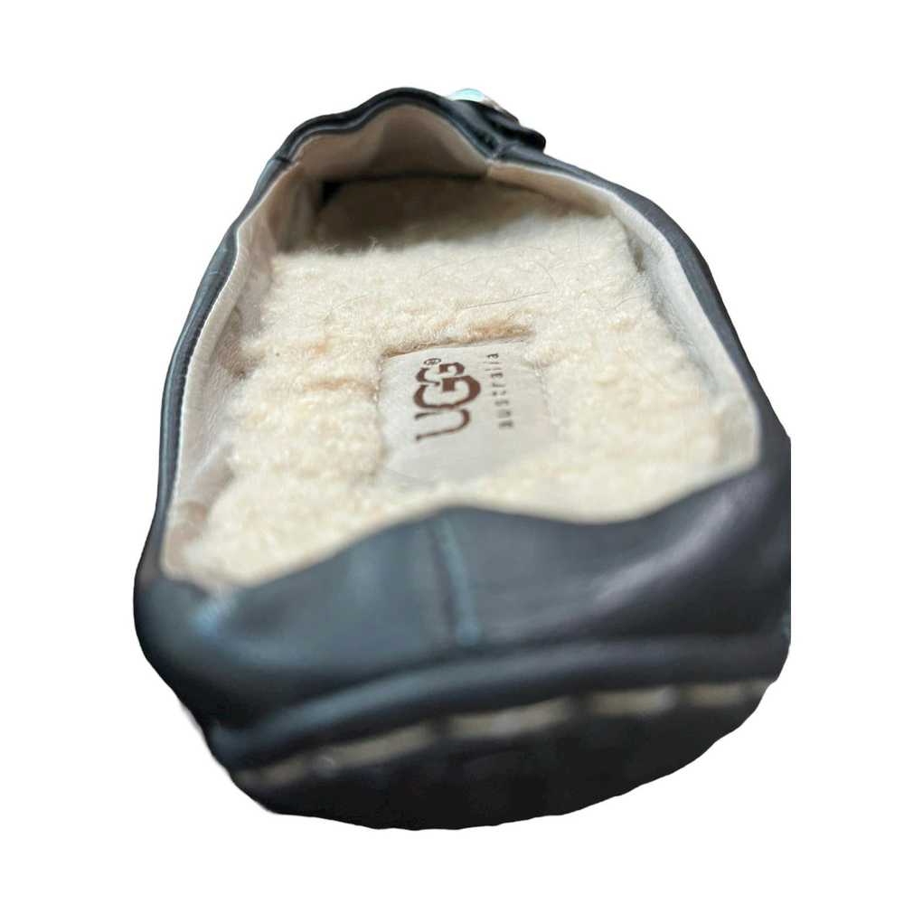 Ugg Ugg Australia Sherpa Lined Black Leather Slip… - image 7