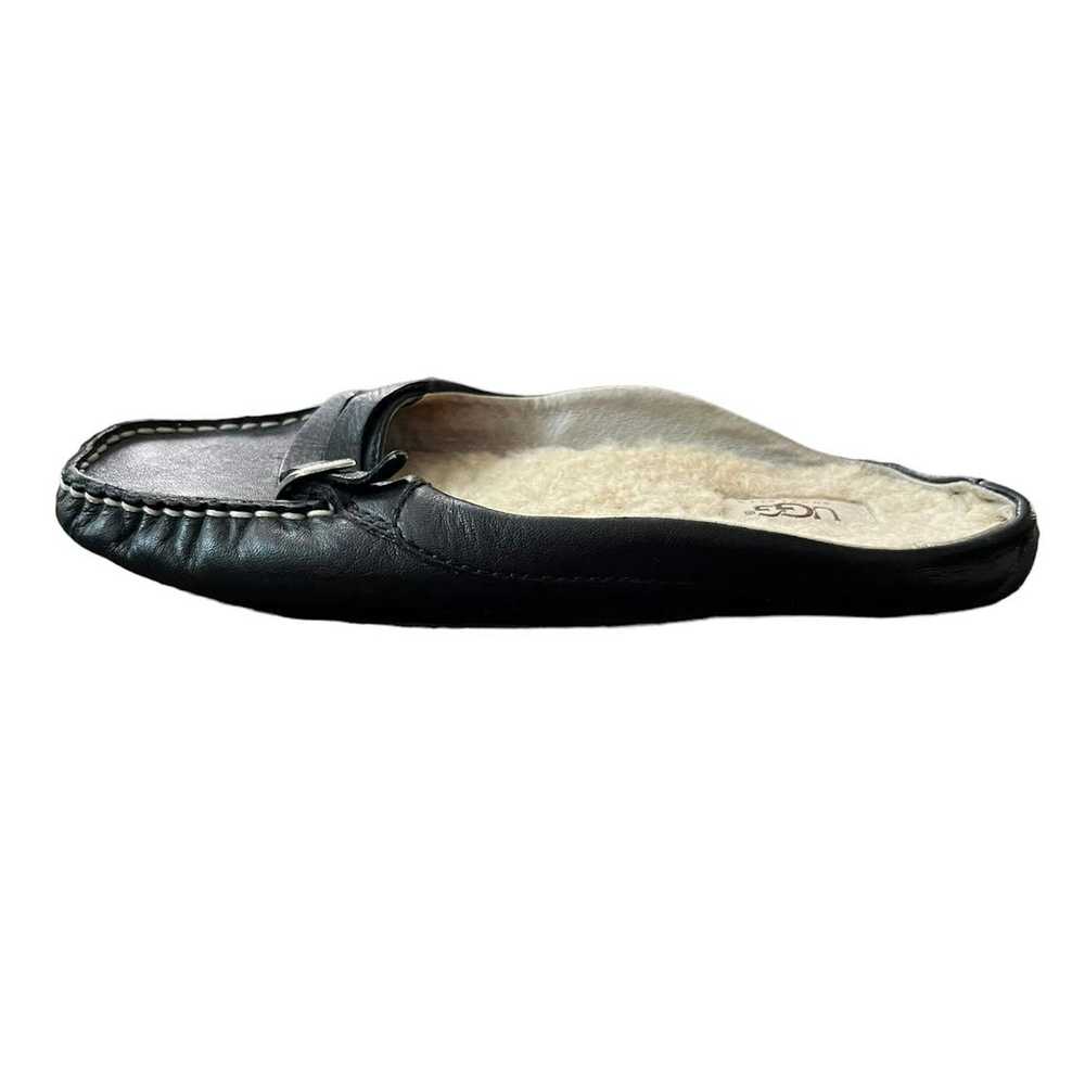 Ugg Ugg Australia Sherpa Lined Black Leather Slip… - image 8