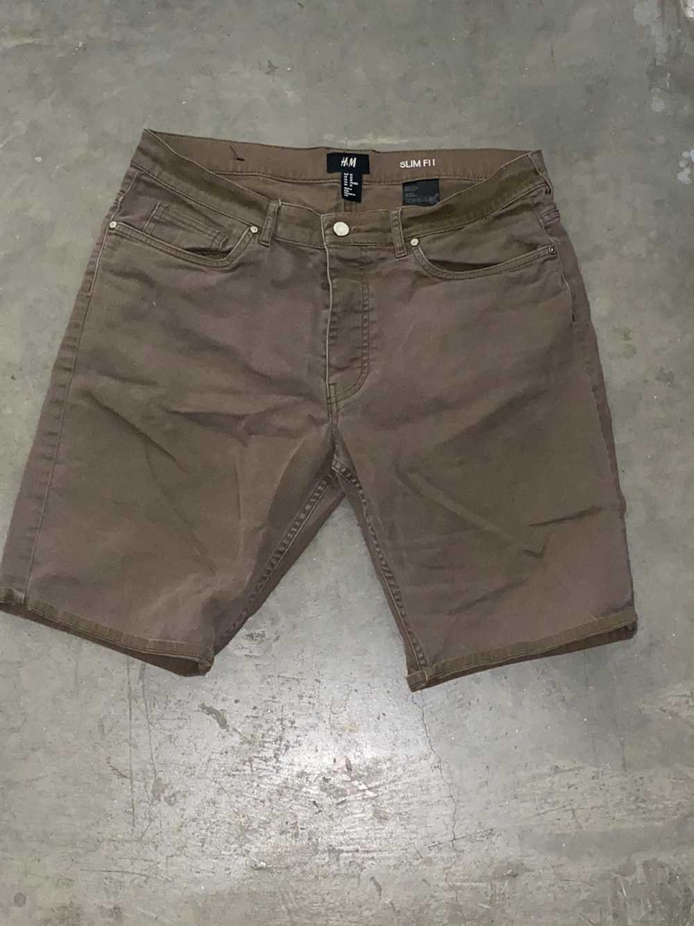 Streetwear Dark brown slim fit shorts - image 1