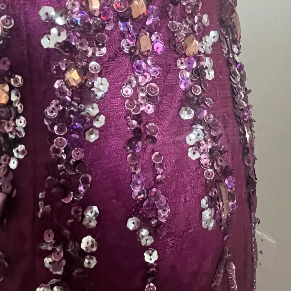 Sherri Hill Illusion Back Beaded Prom Dress Sz 6 - image 10