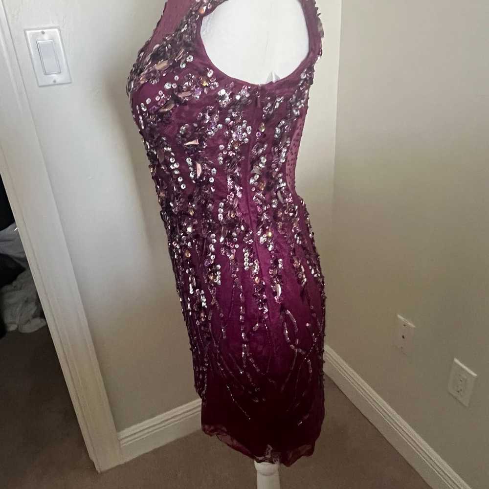 Sherri Hill Illusion Back Beaded Prom Dress Sz 6 - image 4