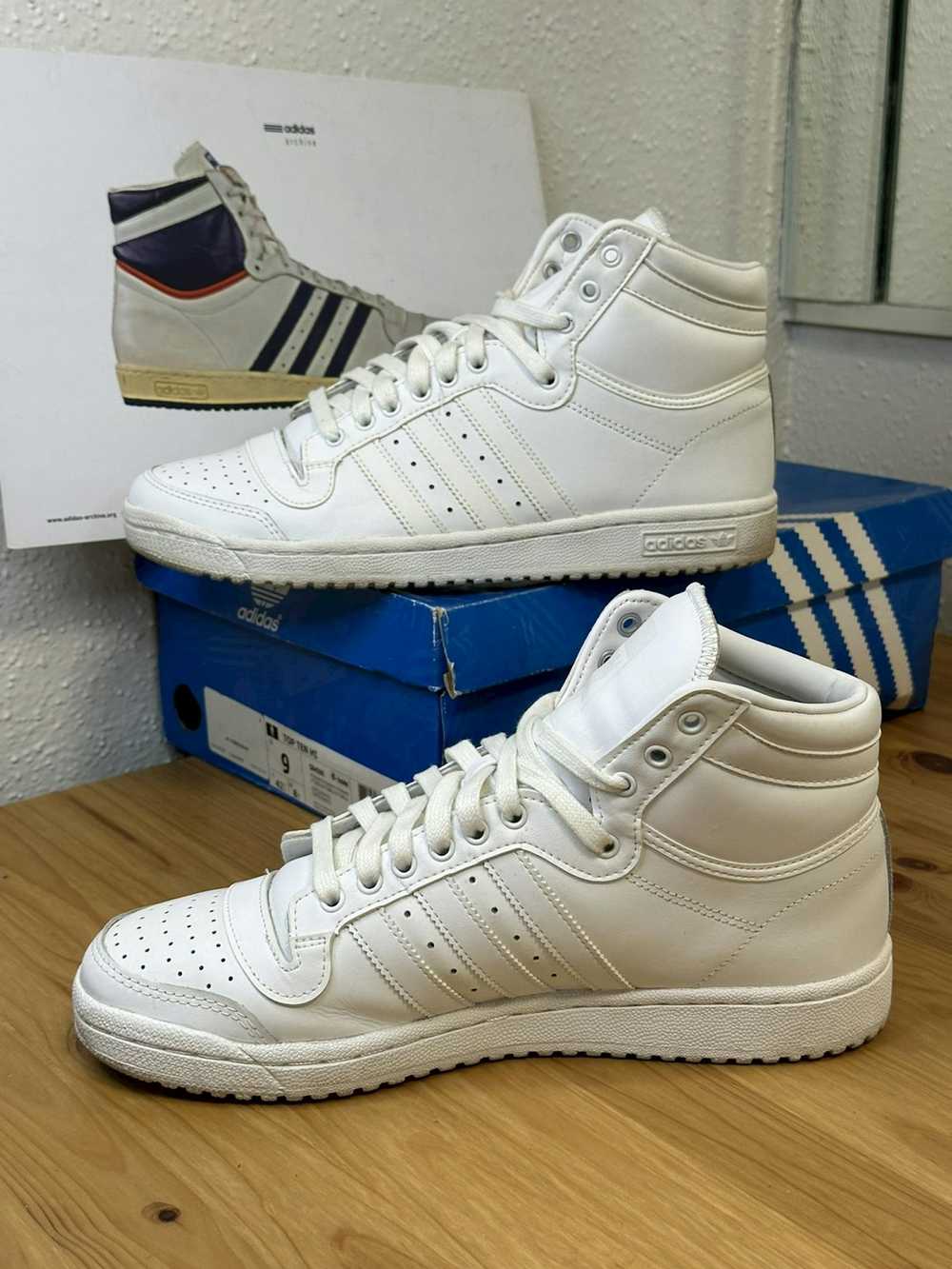 Adidas Adidas Top Ten Hi white size 9 - image 4