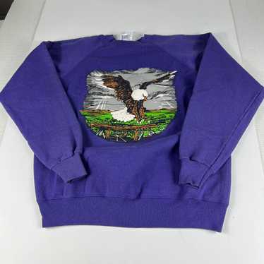 Hanes × Streetwear × Vintage VTG Eagle Nature Swe… - image 1