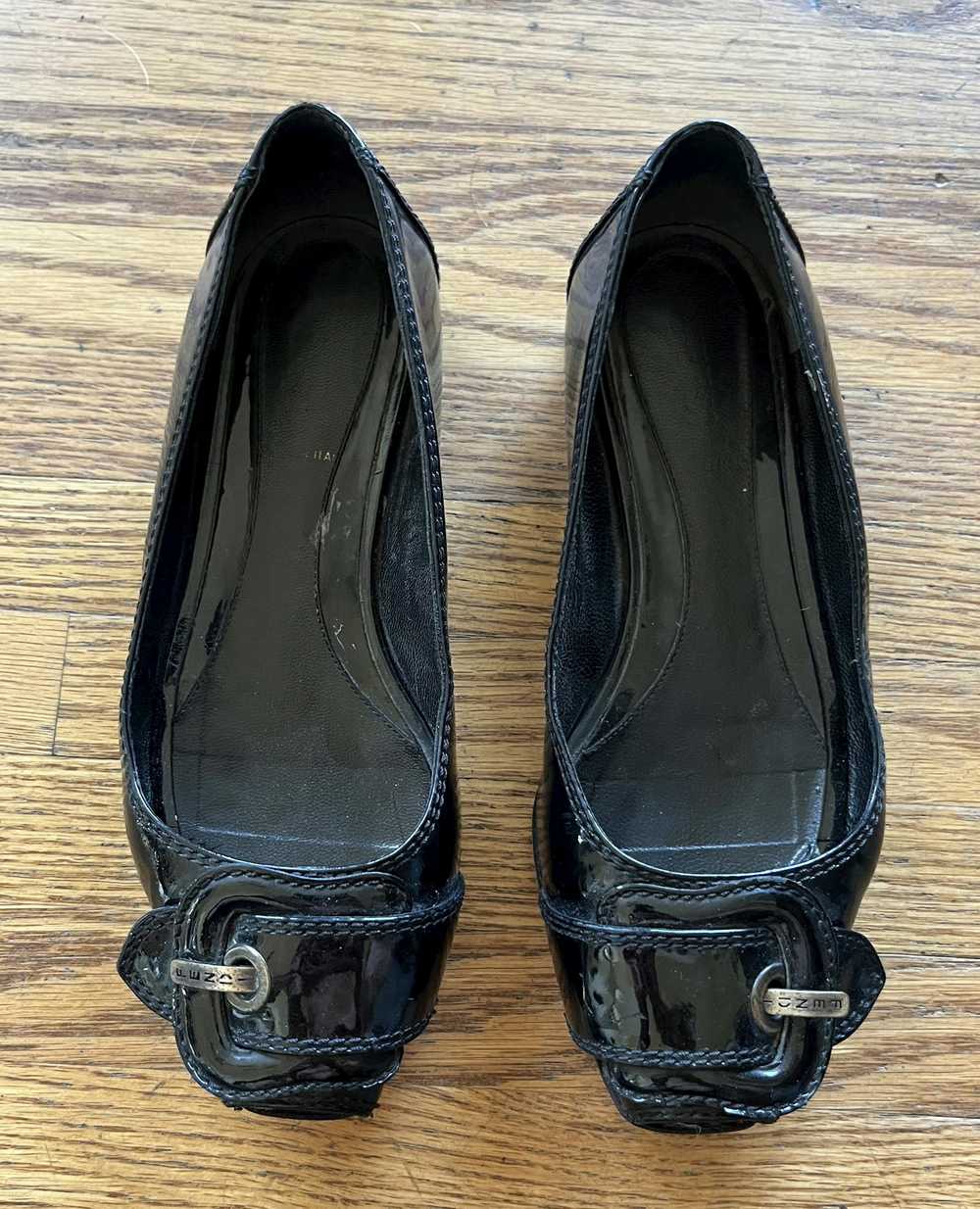 Fendi FENDI Black Leather Buckle Loafers Slip On … - image 1