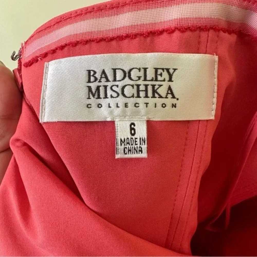 Badgley Mischka Strapless Pink Pleated Evening Go… - image 11