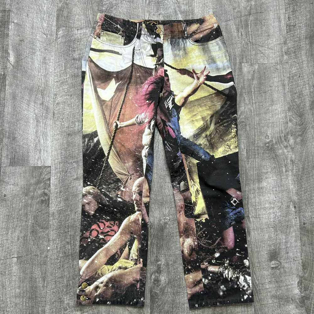 Vivienne Westwood Anglomania Printed Pants SZ 30 … - image 1