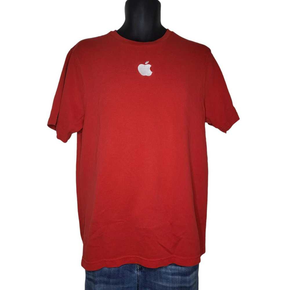 Apple Apple Company Tshirt Men Sz L Red Embroider… - image 1