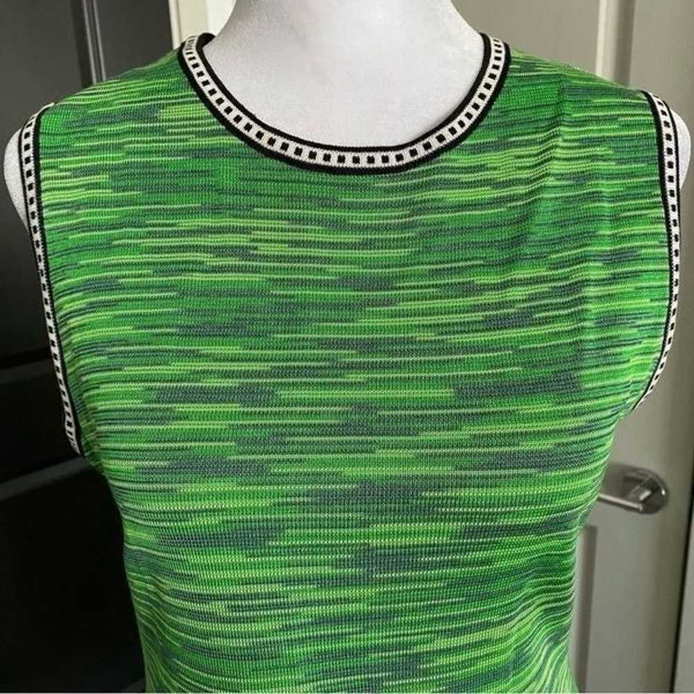 Vintage M Missoni Green Knit Bodycon Pencil Dress… - image 2