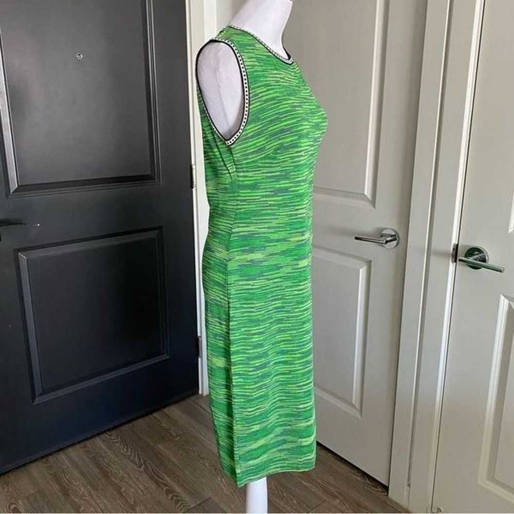 Vintage M Missoni Green Knit Bodycon Pencil Dress… - image 3