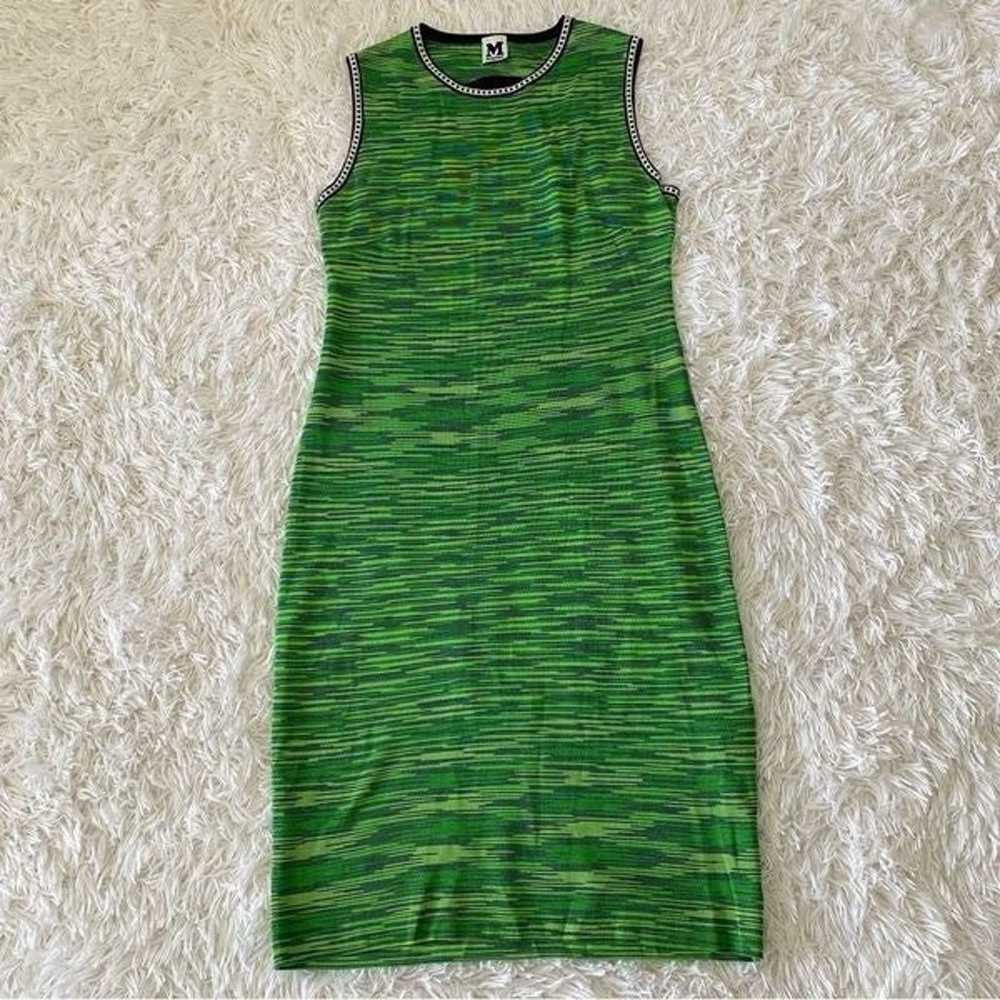 Vintage M Missoni Green Knit Bodycon Pencil Dress… - image 6