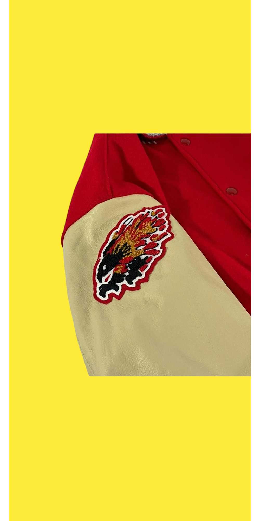 Delong Varsity Jackets Vintage red varsity jacket - image 6