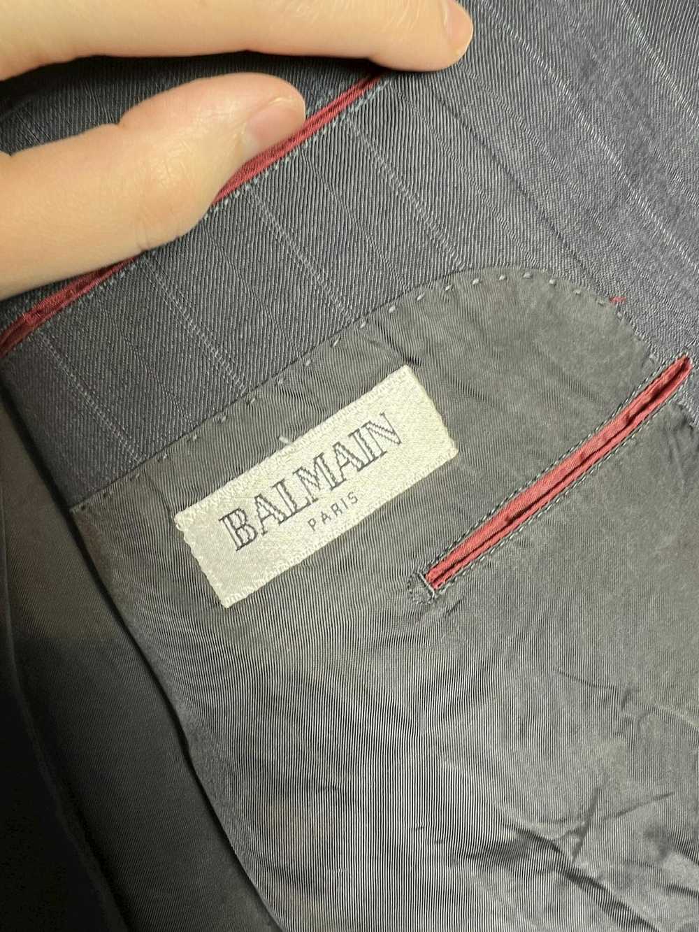 Balmain Set Blazer / Trousers Balmain Paris 100% … - image 9