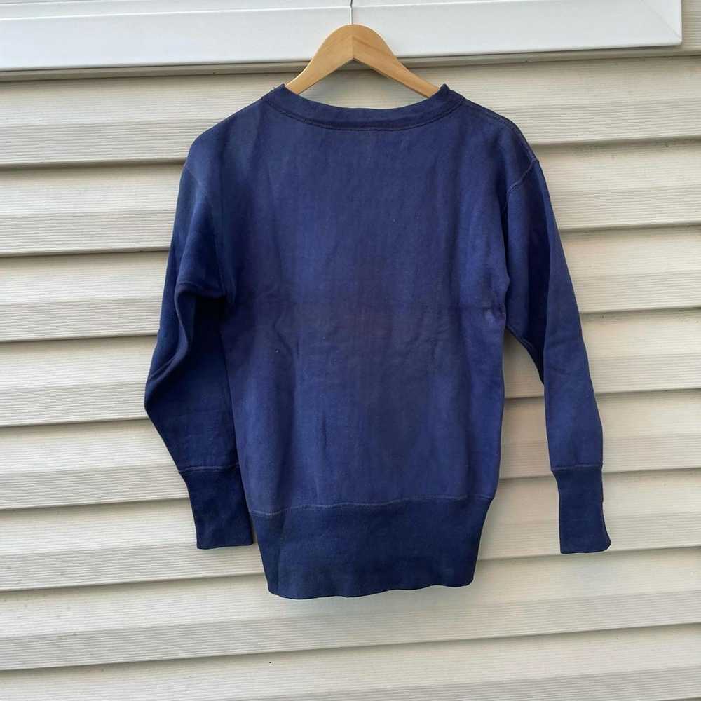 Made In Usa × Vintage 1950s indigo sweatshirt - image 4