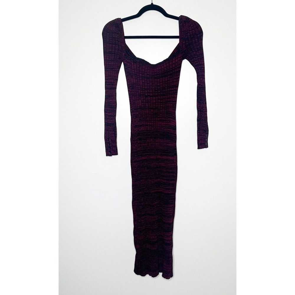 NWOT Self Portrait Ribbed Knit Midi Dress Long Sl… - image 3