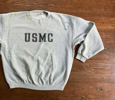 Usmc × Vintage Vintage 90’s USMC Soffee Crewneck … - image 1