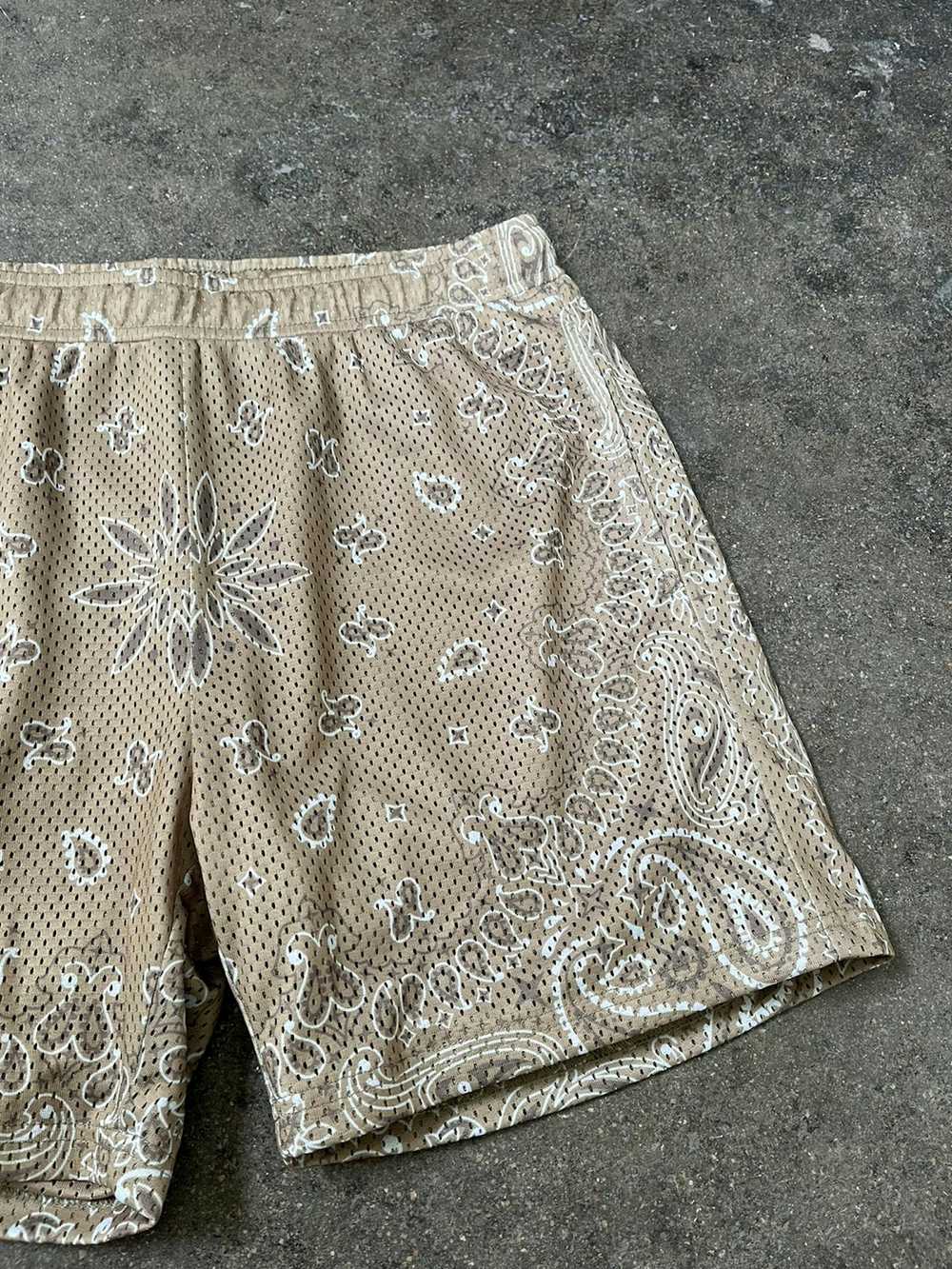Streetwear × Vintage Paisley Bandana Mesh Shorts M - image 2