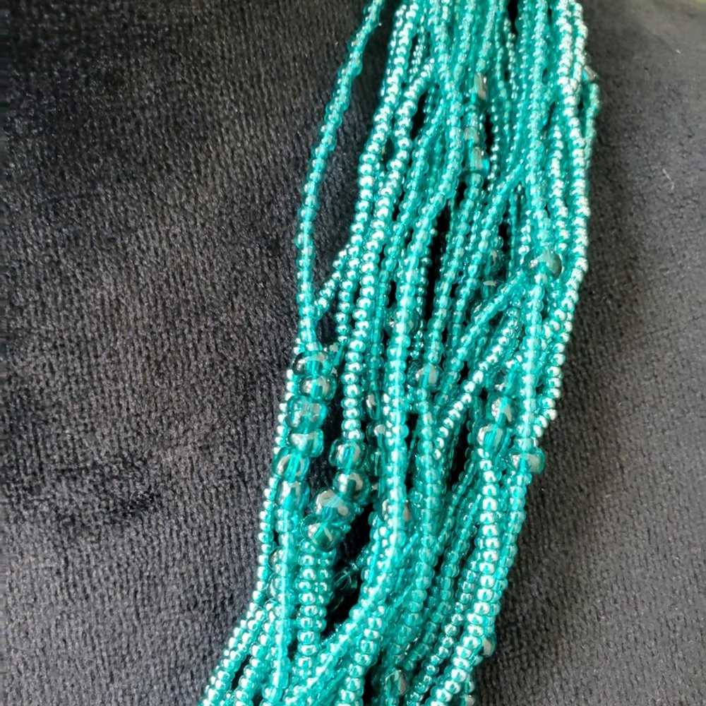 Other Fashion Turquoise Multi Strand Glass Seed B… - image 3