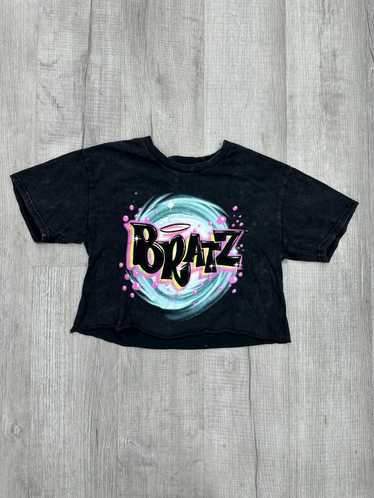 Vintage BRATZ y2k Graffiti Logo Cropped Tee