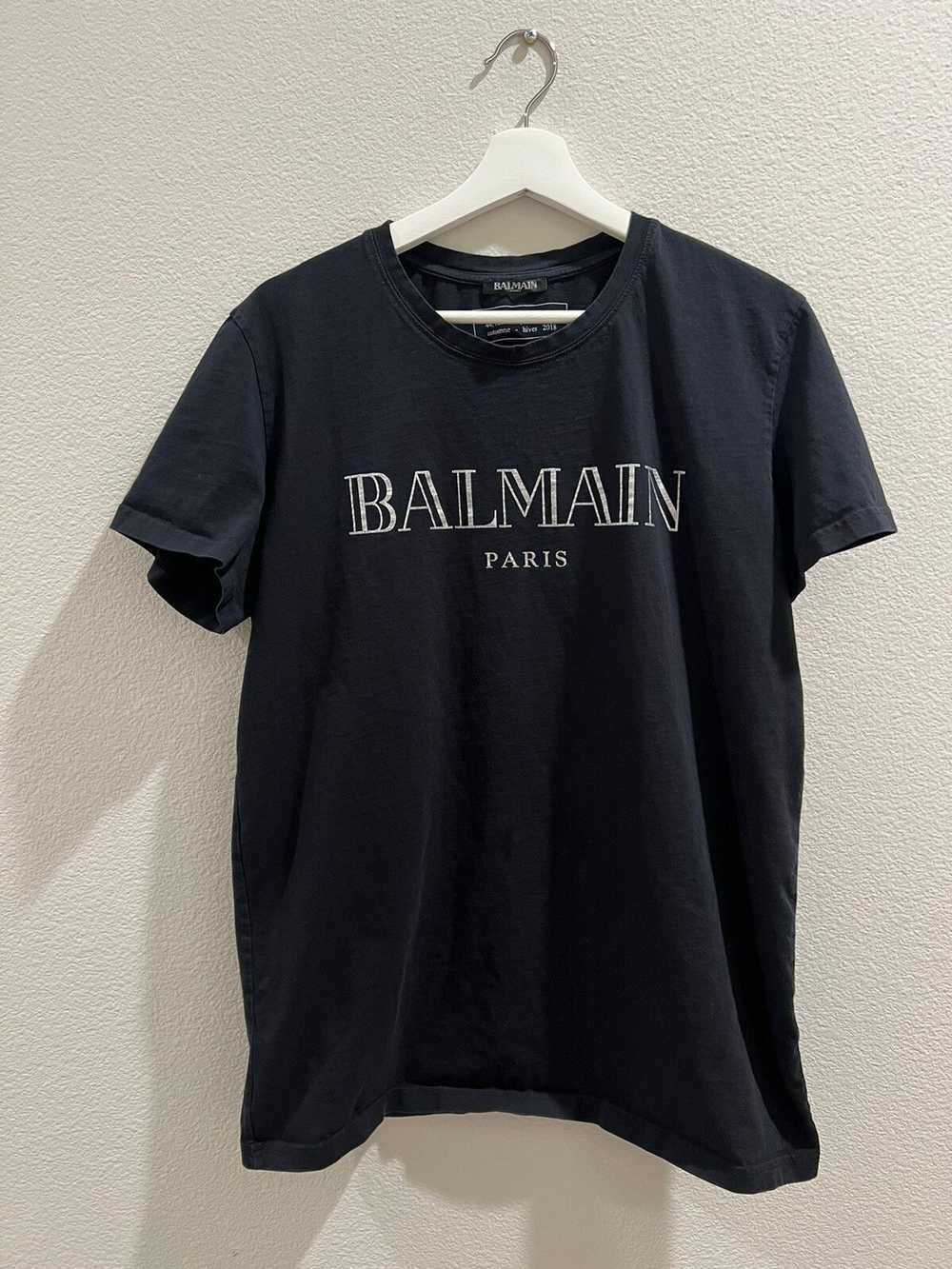 Balmain Balmain Logo Black T Shirt - image 1