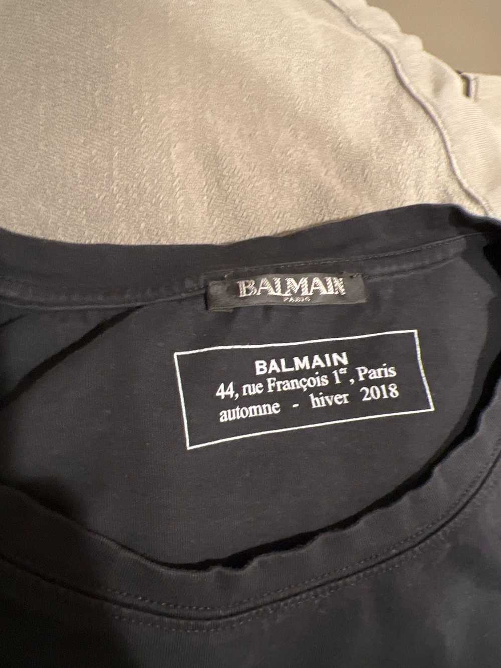 Balmain Balmain Logo Black T Shirt - image 4
