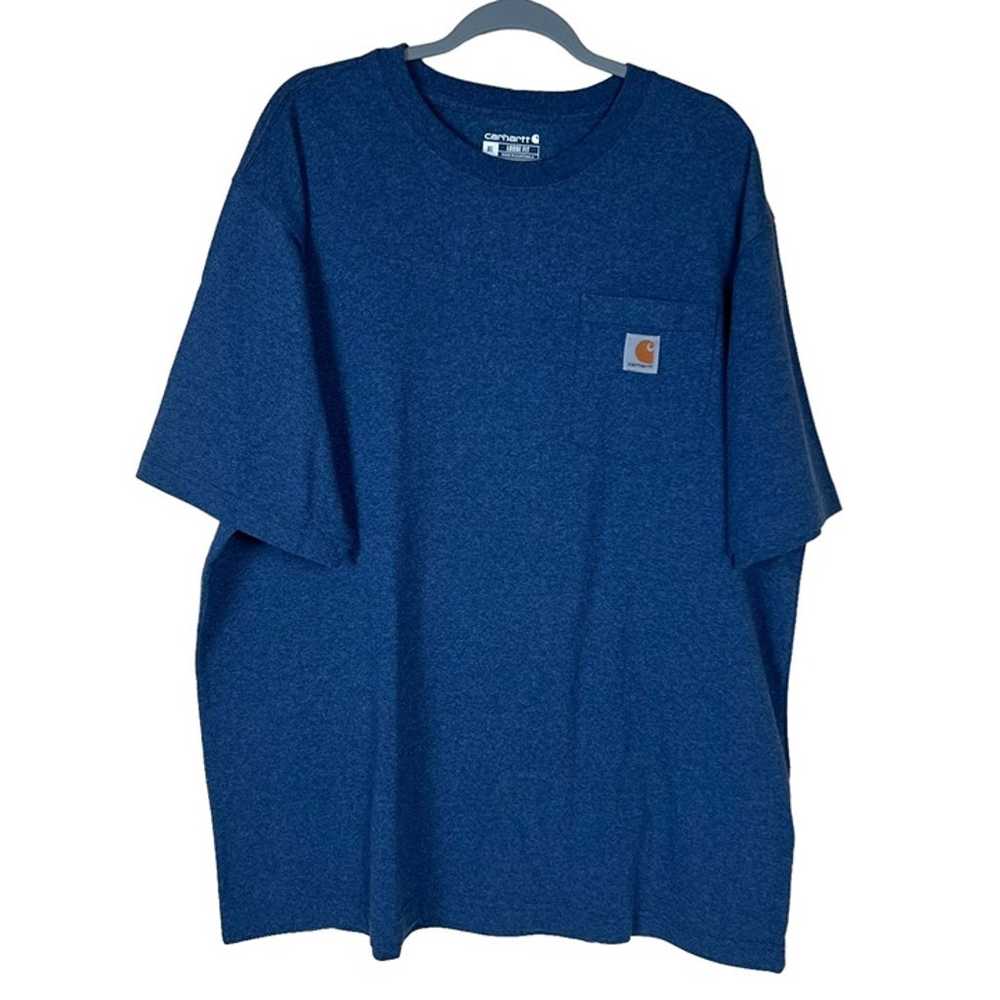 Carhartt NWOT Mens XL Loose Fit Blue Cotton T-Shi… - image 1