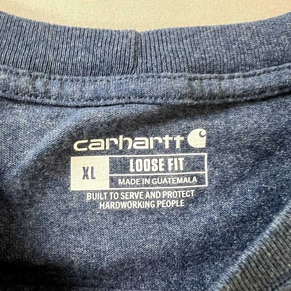 Carhartt NWOT Mens XL Loose Fit Blue Cotton T-Shi… - image 5