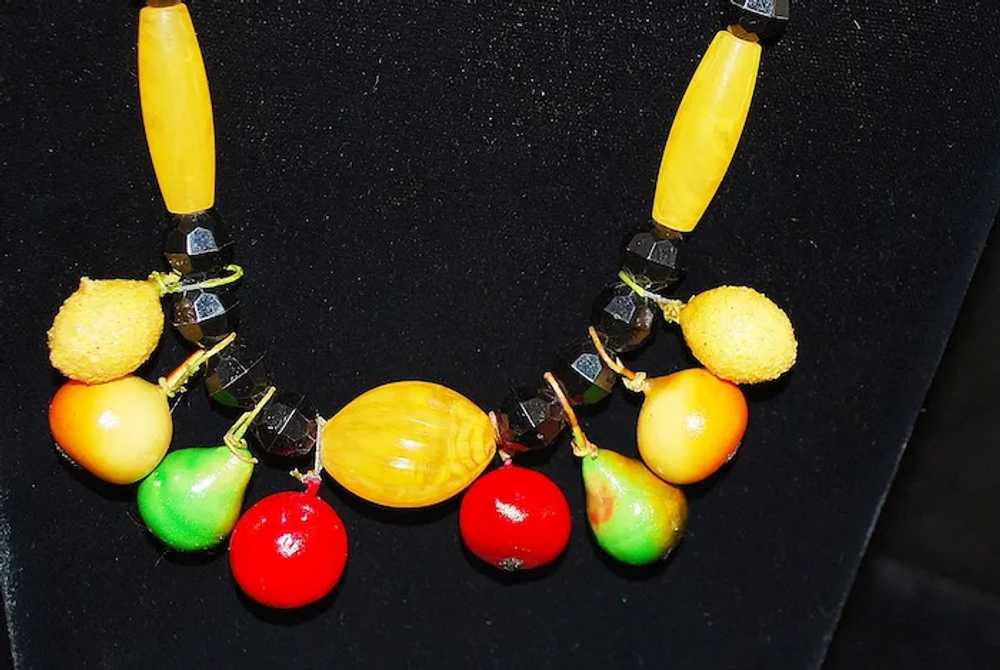 Vintage Tutti-Fruitti  Celluloid Necklace - image 2